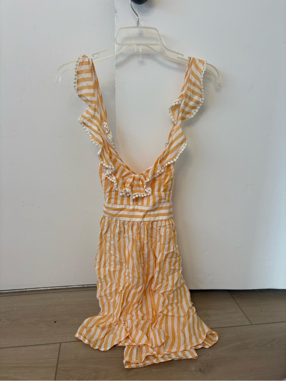 Forever 21 Yellow and White Striped Mini Dress